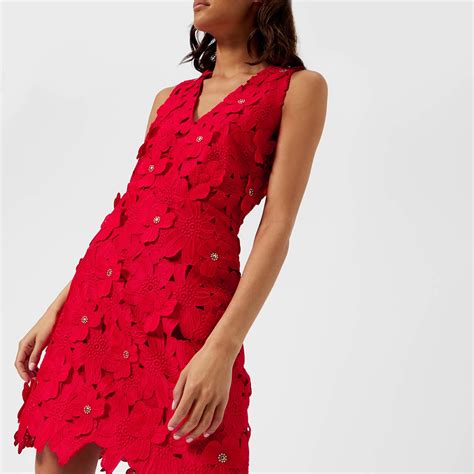 michael kors red poppy dress|michael kors red mini dress.